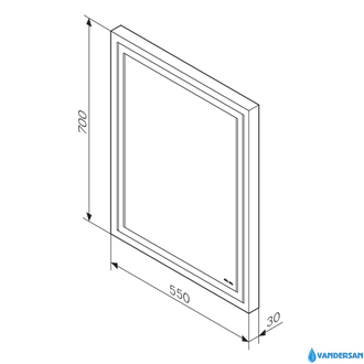 Зеркало AM.PM Gem 55 c LED-подсветкой