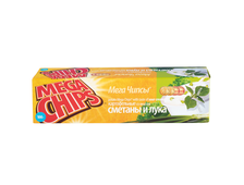 МЕГАЧИПС чипсы со вкусом Сметаны и лука, в упаковке 100 гр.