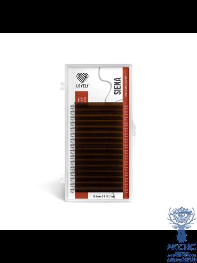 Ресницы коричневые LOVELY Siena - 16 линий - MIX
