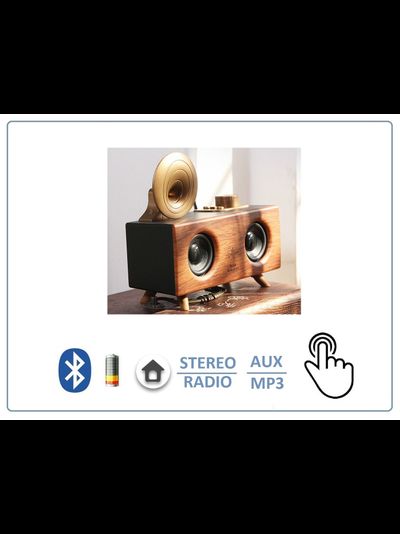 Apollo  B6 - Bluetooth колонка СТЕРЕО, радио FM, с аккумулятором, для использования в помещении