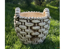 Кашпо 'Лукошко' большое с двумя ручками
