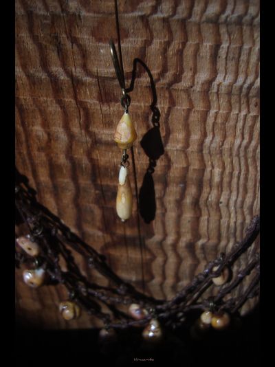 Фарфоровый комплект-талисман из колье и серёжек &quot;Древняя Магия&quot;