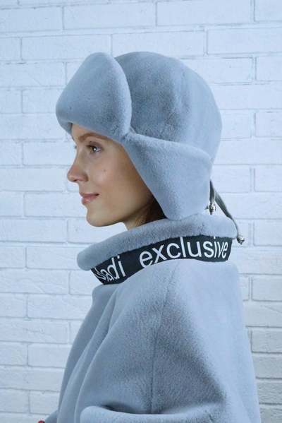 Ушанка "Каникулы" цвет серо-голубой