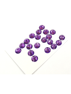 Стразы акриловые пришивные 8 мм, цвет сиреневый 25