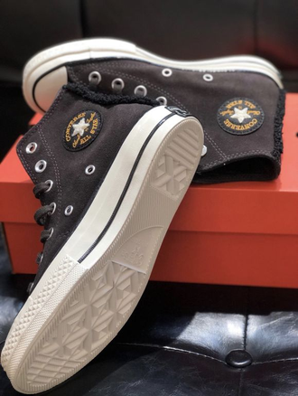 Кеды Converse Chuck Taylor All Star коричневые высокие кожаные