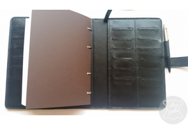 кожаный органайзер с тиснением на обложке, именной ежедневник, ежедневник на заказ