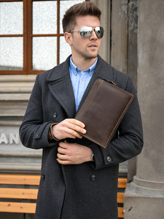 Мужской клатч, сумка натуральная кожа "Myron"