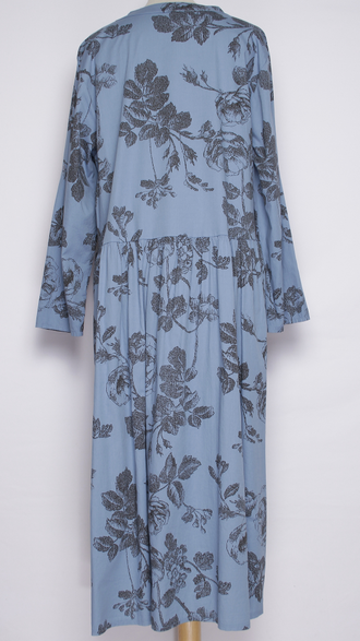 Платье - рубашка "РОЗЫ ЧЁРНЫЕ" джинс, бежевое, морская волна, св.бежевое, желтое, лайм, зеленое, бирюзовое до р.52