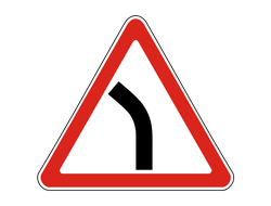 Знак дорожный 1.11.2 Опасный поворот
