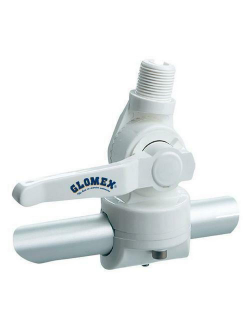 Крепление антенны Glomex RA125 на трубу/релинг Ø22-25мм поворотное из белого нейлона