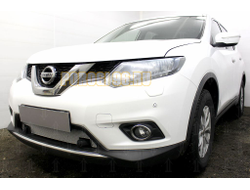 Защита радиатора Nissan X-Trail T32 2015-2018 c парктроником chrome PREMIUM