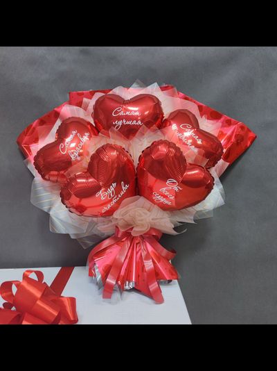 Букет "из пяти сердец"