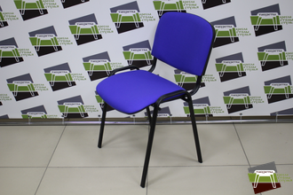 Стул ИЗО черная рама, ткань синяя