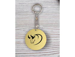 Брелок символика "Быка" с гравировкой №46