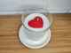 Свеча из соевого воска с сердцем красным с ароматом "Сирень", 1 шт., 8 x 8,5 см