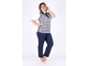 Классические женские летние брюки для женщин с полными ногами арт. 802-2 (цвет синий) Размеры 54-78