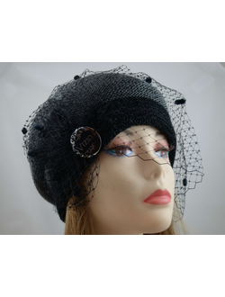 шапки с вуалью фото Vizio Италия 4908 берет с вуалью
