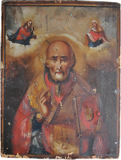 Икона `Св. Николай Чудотворец`. Россия. Вторая половина XIX века.