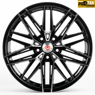 Комплект дисков R18 8,0J ET+40 5*114,3 Vossen 1217X-SB393 Черный с полированными лучами (81377)