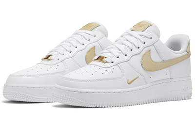Nike air force white gold on sale