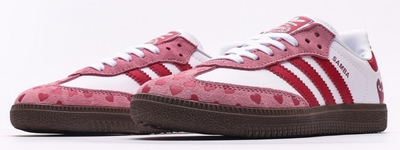 Кроссовки Adidas Samba x Comme Des Garcons Heart Pink White