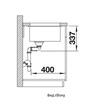 Мойка Blanco SUBLINE 480/320-U с отв.арм. InFino, 525993