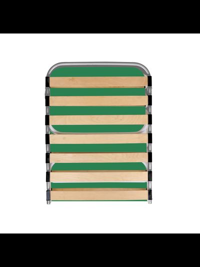 Кровать раскладная усиленная с мягким матрасом РК7М, рисунок зеленый