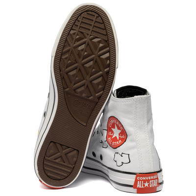 Текстильные Конверсы Snoopy x Peanuts Chuck Taylor All Star "СНУПИ" белые высокие 168401C заказать