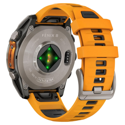 Часы Garmin Fenix 8 —47mm AMOLED Sapphire Titanium Spark Orange / Graphite