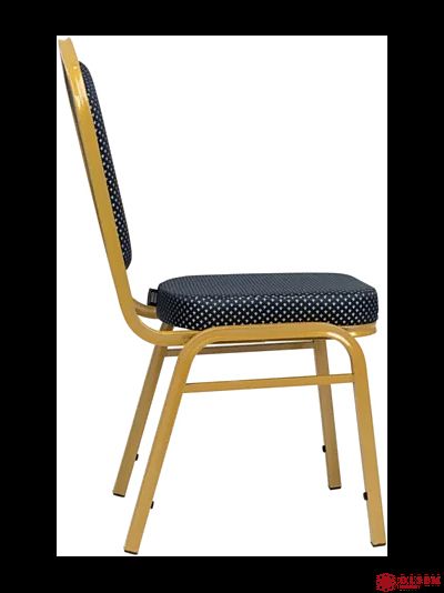 Стул банкетный Аякс 25 мм золото, корона синяя