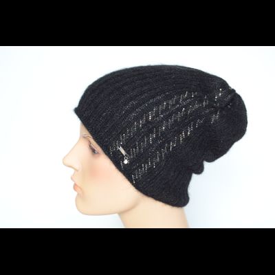 Черная шапка со стразами Vizio Италия 8000 CУ фото