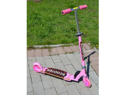 САМОКАТ SCOOTER С ДЕРЕВЯННОЙ ДЕКОЙ (РОЗОВЫЙ)