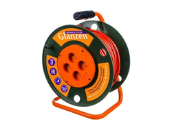 Удлинитель силовой GLANZEN EB-50-003 на катушке 4 гнезда ПВС 2x1 00012290