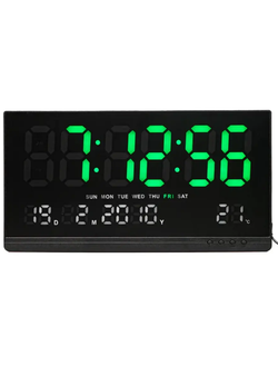 Часы электронные настенные большие JH-8025 зеленые