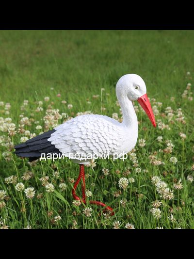 Аист 72*35см  1,1кг  полистоун Россия  1585/012665** Аист - является символом новой жизни. Согласно русским народным поверьям, аист - птица, приносящая счастье в Ваш дом. Также аист покровительствует рождению детей.