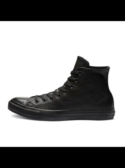 Кеды Converse All Star черные монохромные высокие кожаные
