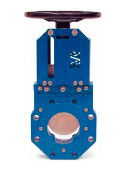 НОЖЕВАЯ ЗАДВИЖКА TIS ДВУСТОРОННЯЯ PN10 С НЕВЫДВИЖНЫМ ШТОКОМ СЕРИЯ А012