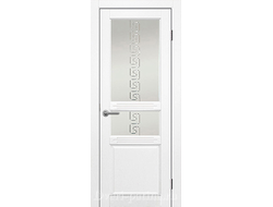 Дверь белая эмаль, межкомнатная со стеклом
