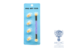 Аэропуффинг для дизайна со сменными спонжами с узким гнездом (d=0,9), цвет в ассортименте