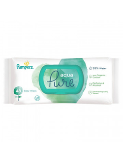 Салфетки влажные детские PAMPERS Aqua Pure 48шт