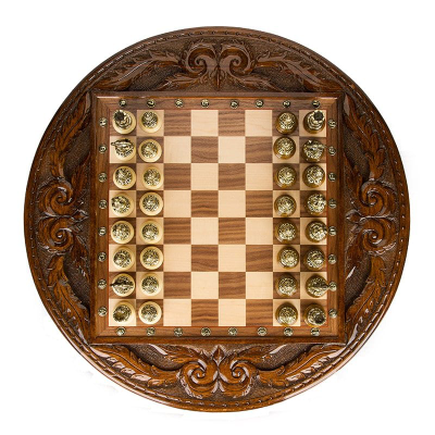 Стол ломберный шахматный "Круг Света" от мастера Карена Халеяна