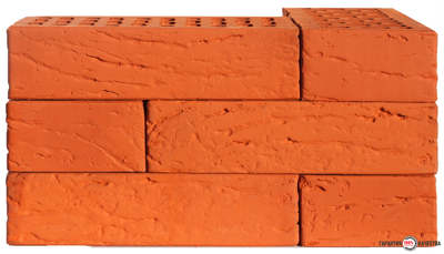 Кирпич лицевой 1НФ КРАСНЫЙ - Рустик Королевский двор (ГОСТ) Премиум