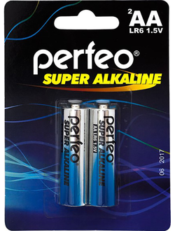 Батарейка AA щелочная Perfeo LR6/2BL Super Alkaline 2 шт