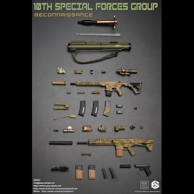 Разведчик спецназа США - Коллекционная ФИГУРКА 1/6 10TH SPECIAL FORCES GROUP Reconnaissance (26063) - Easy&amp;Simple