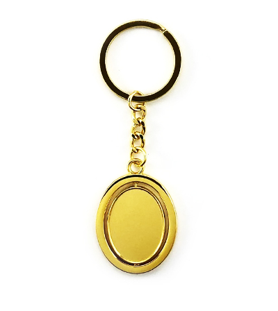 ЗАГОТОВКА ДЛЯ БРЕЛКА С БОРТИКАМИ КРУТЯЩИЙСЯ ЭЛЕМЕНТ. ОВАЛ ЗОЛОТО. ЛИНЗЫ В КОМПЛЕКТЕ