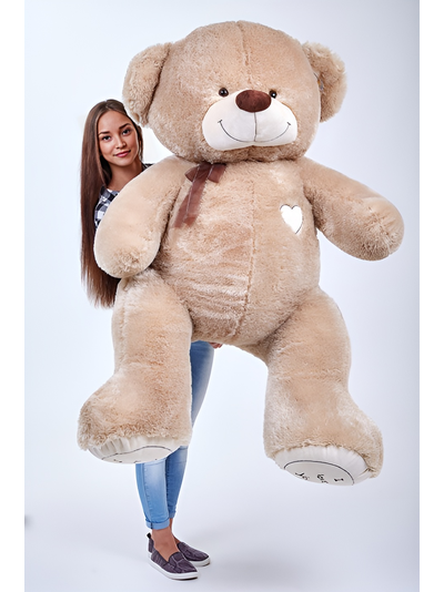Большой плюшевый медведь 200 см кремовый Феликс