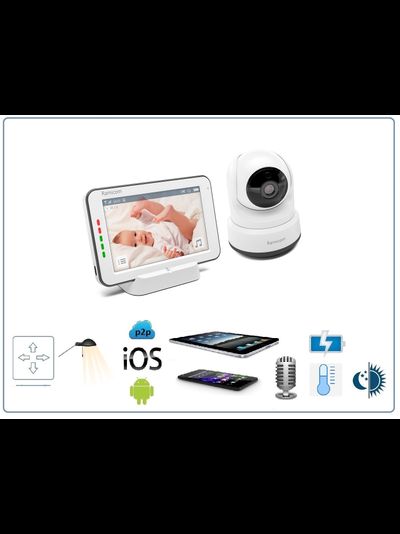 Видеоняня Ramicom VRC250, монитор 5" с 1 поворотной видеокамерой, HD