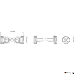 Гироскутер Kiwano KO-X 8.5 дюймов Green Blue