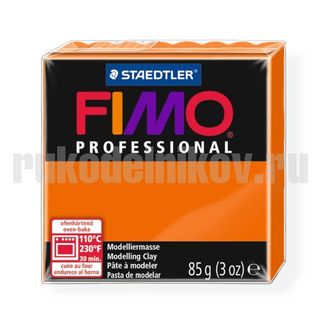 Пластика (запекаемая) Fimo Professional, цвет-оранжевый(8004-4), вес-85 гр