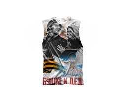 Майка 3D с полной запечаткой на 9 Мая, День Победы Спасибо Бабушке и Деду!